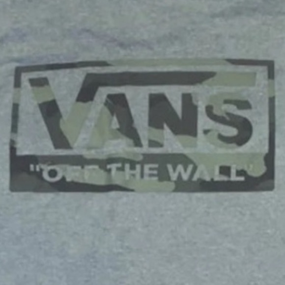 Vans Mens T shirt grey camo print M - Picture 2 of 5
